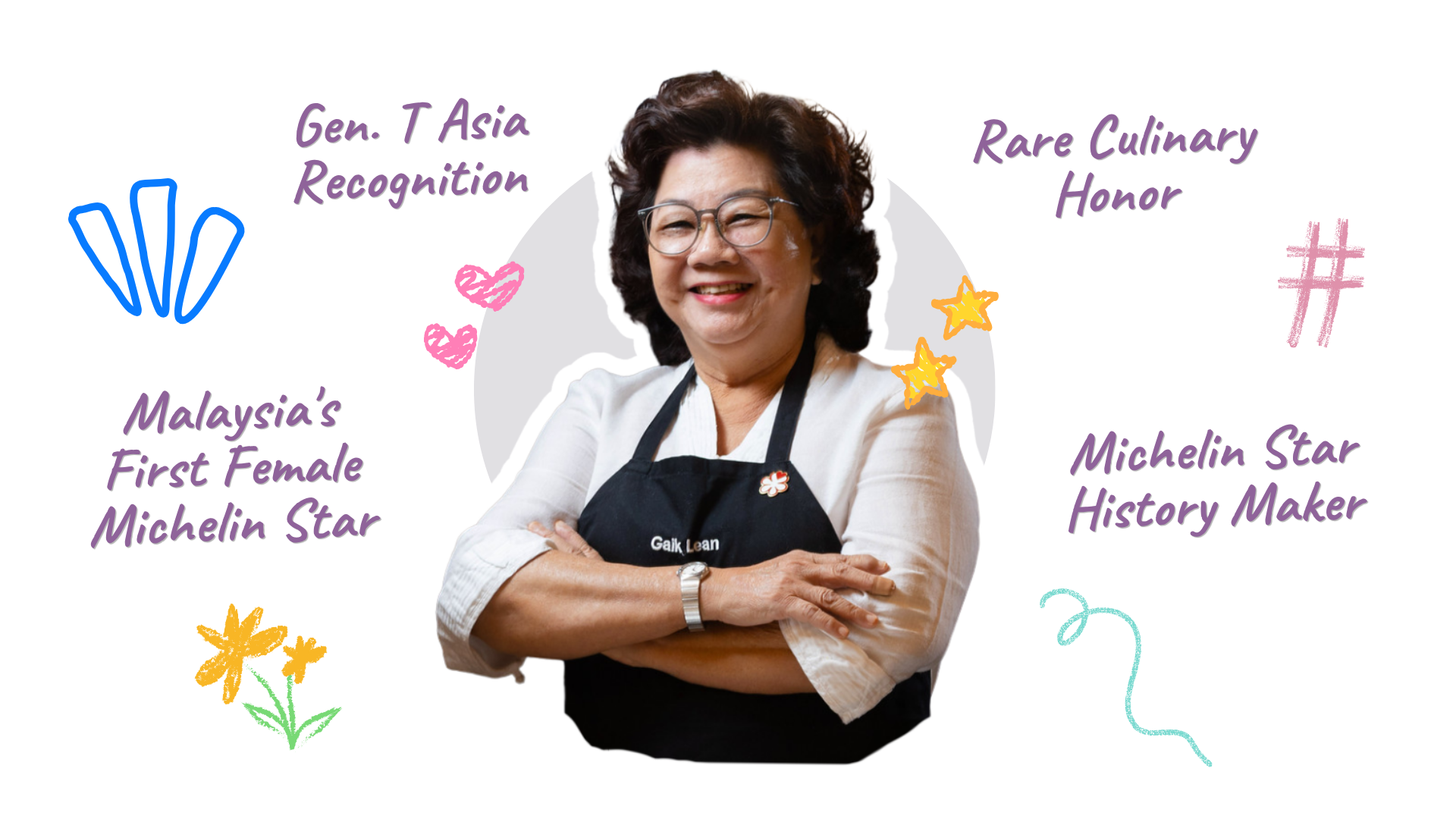 Auntie Gaik Lean — Malaysia's first female Michelin Star chef, a rare culinary honor and Gen. T Asia recognition