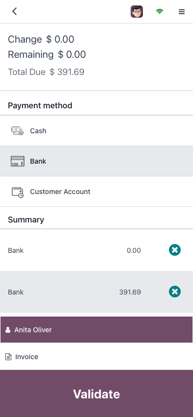 Self-ordering on a phone