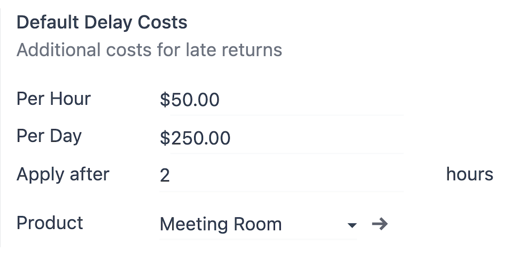 Late return delay costs
