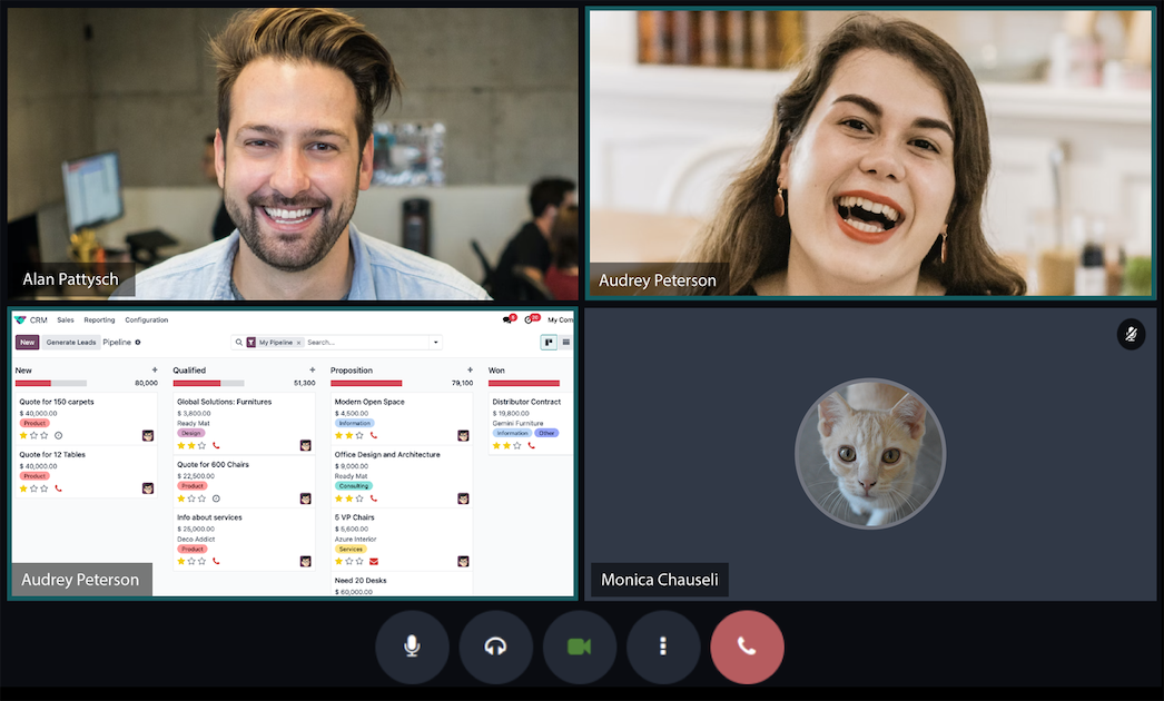 Odoo Discuss video meetings
