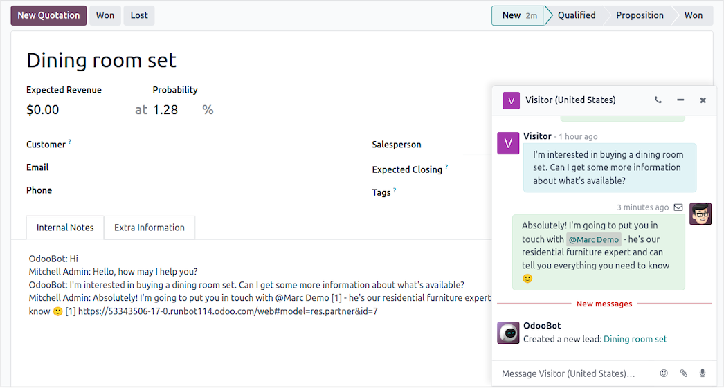 Odoo Discuss integrated with every app