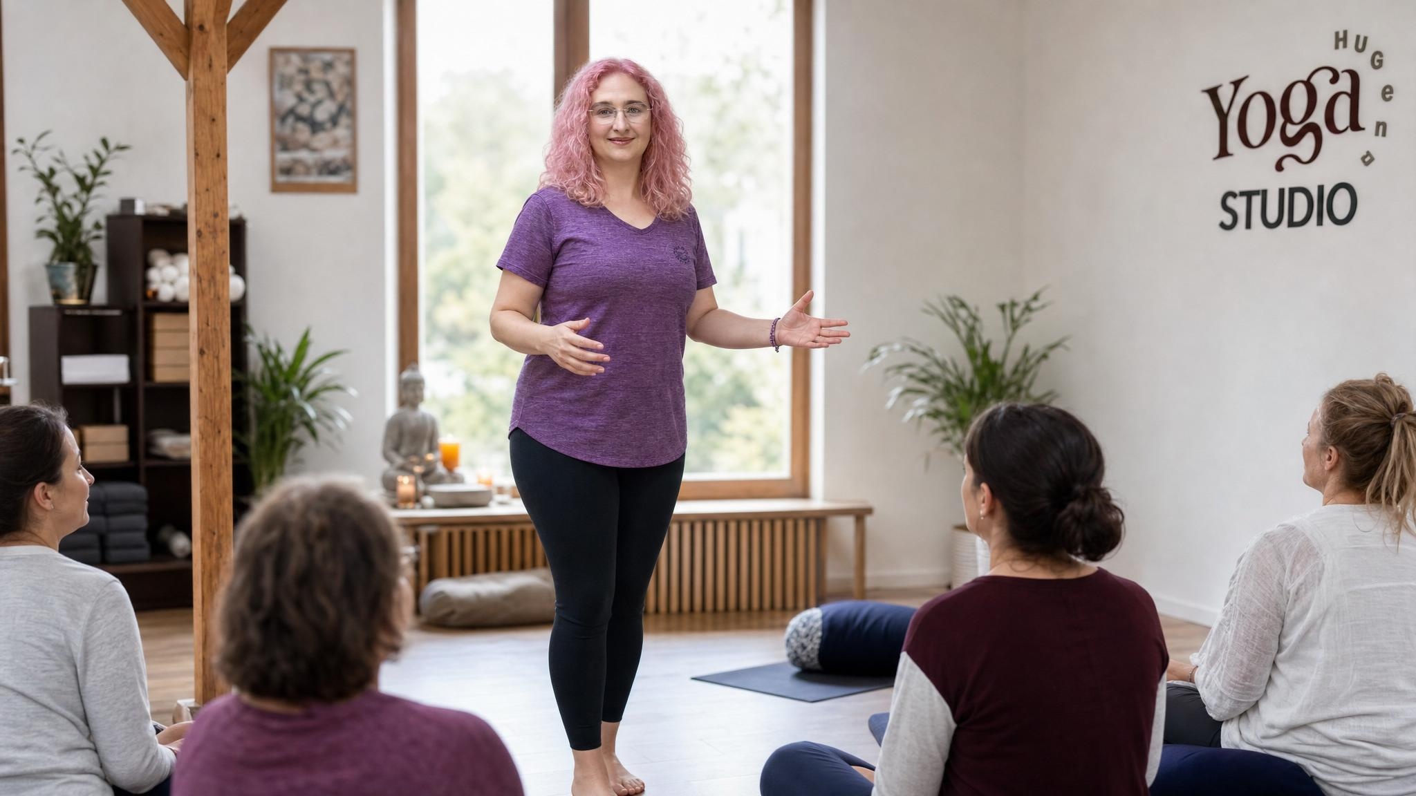 Iulia Ioana facilitând o clasă de lucru somatic în studio