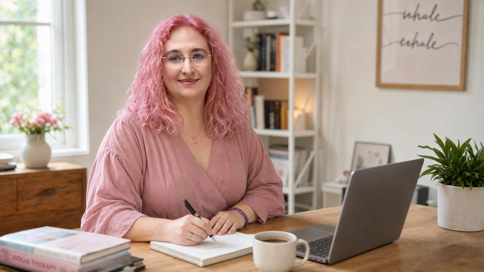 Iulia Ioana la birou, în sesiune de mentorat