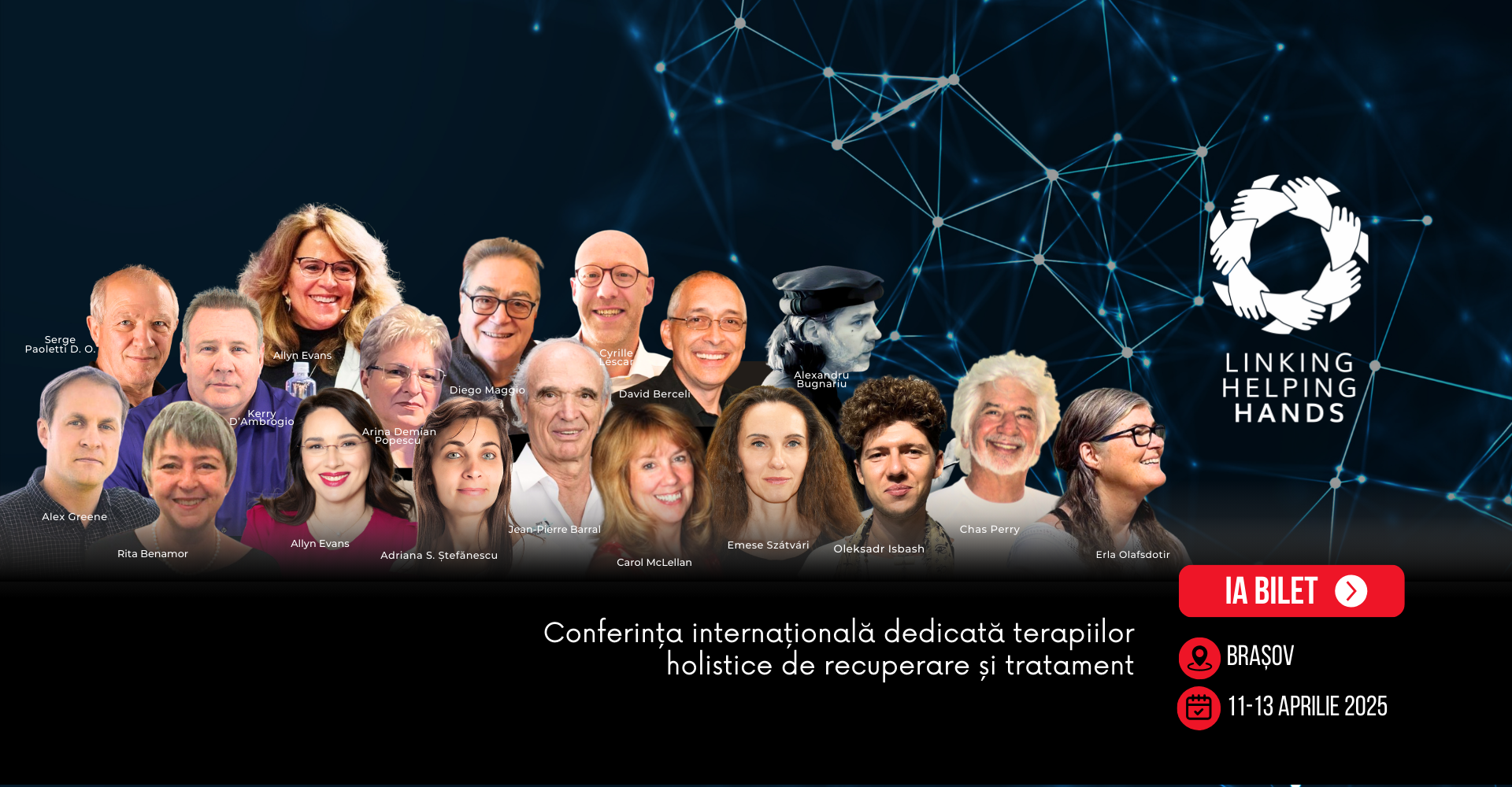 Conferința Linking Helping Hands – cu participarea Dr. David Berceli & Alex Greene