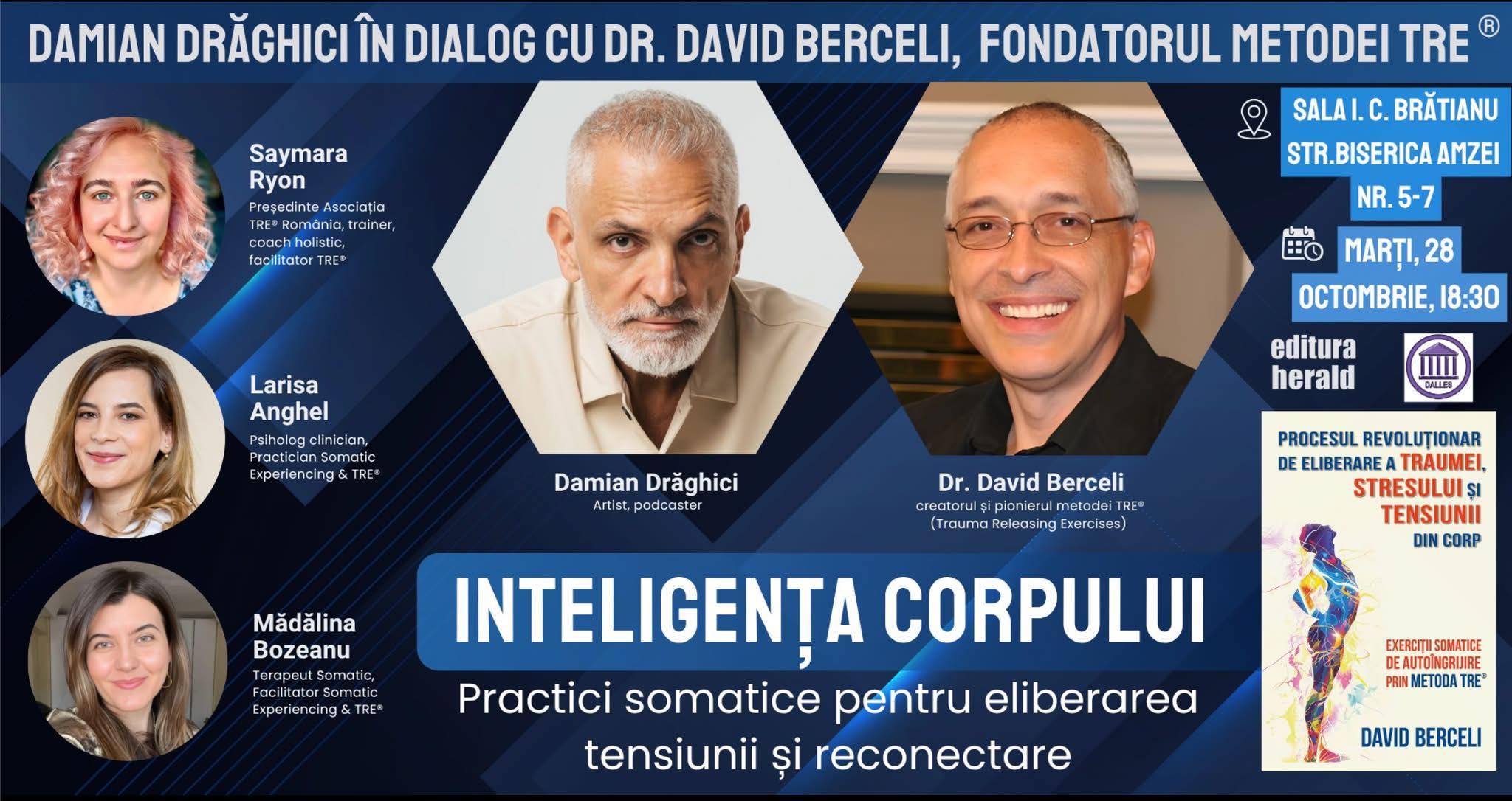 Inteligența Corpului – prezentare și semnare de carte în prezența autorului – moderator Damian Drăghici