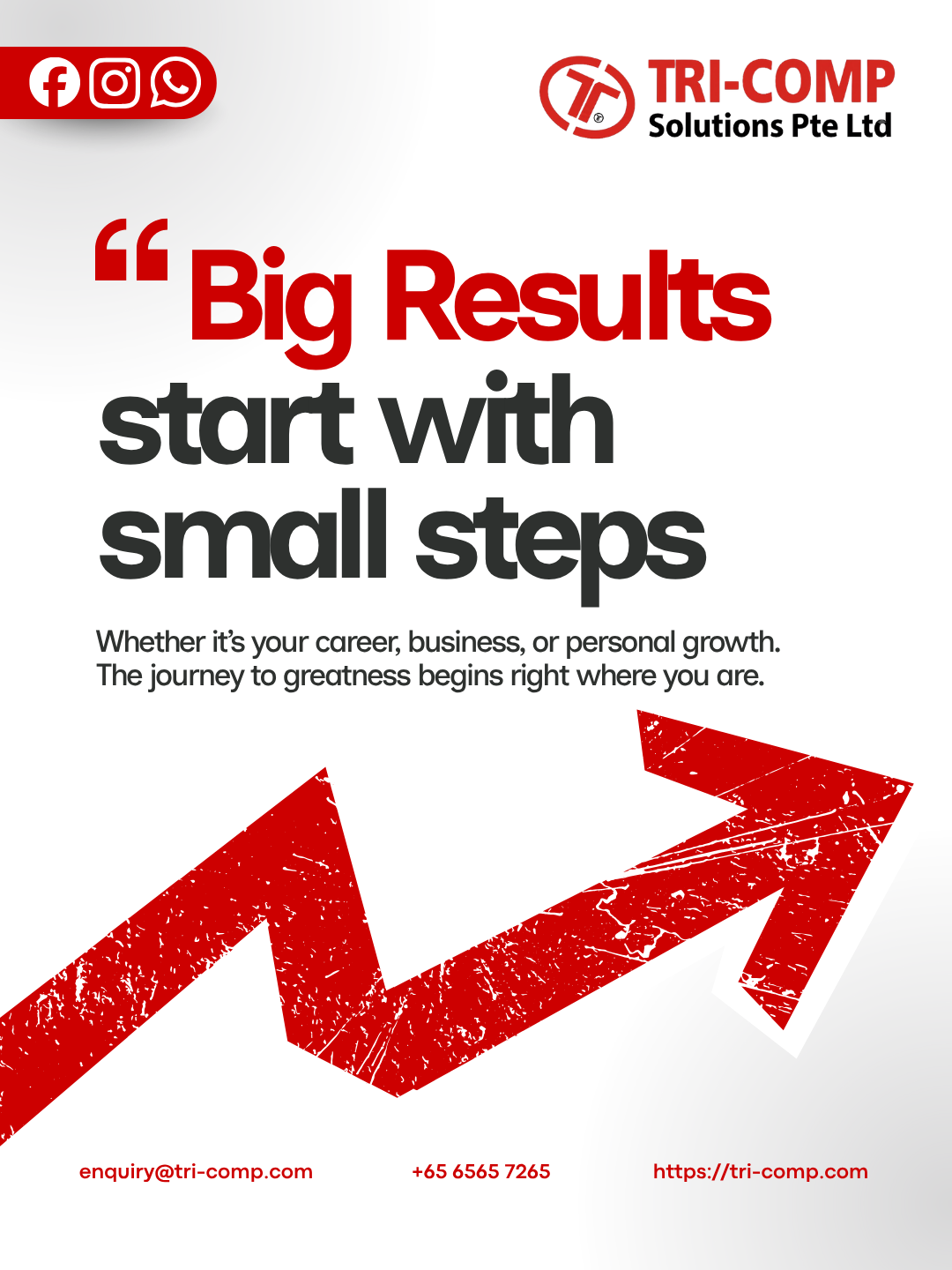 Tri-Comp Solutions ad: Big results start with small steps