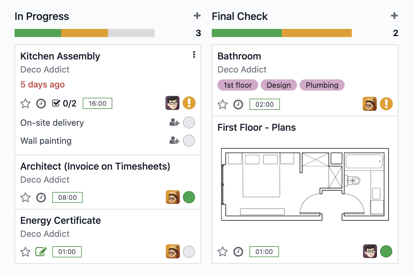 Odoo Project dashboard — all Tri-Comp engagements at a glance