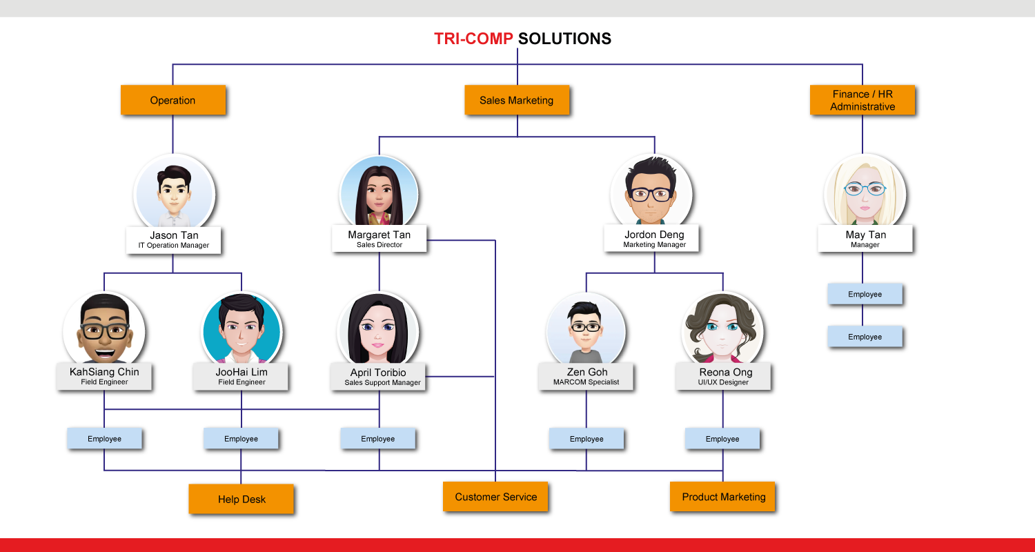 Tri-Comp Solutions organisation chart